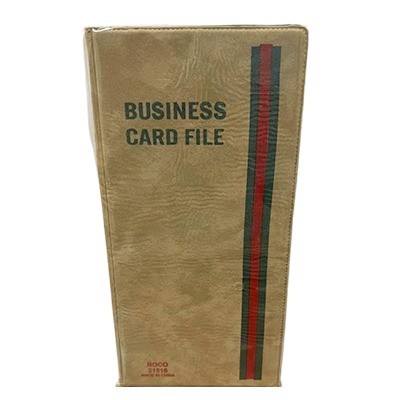 ROCO BUSINEES CARD HOLDER 160 CARD WITH LEATHER BIND
